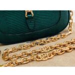 Gucci Women GG Jackie 1961 Lizard Mini Bag Vintage Green Gold-Toned Hardware - Imagen 8