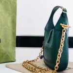 Gucci Women GG Jackie 1961 Lizard Mini Bag Vintage Green Gold-Toned Hardware - Imagen 5