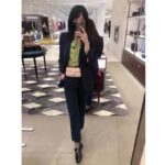 Gucci Women GG Marmont Belt Bag Pink Chevron Matelassé Leather Double G - Imagen 12