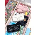 Gucci Women GG Marmont Belt Bag White Chevron Matelassé Leather Double G - Image 12