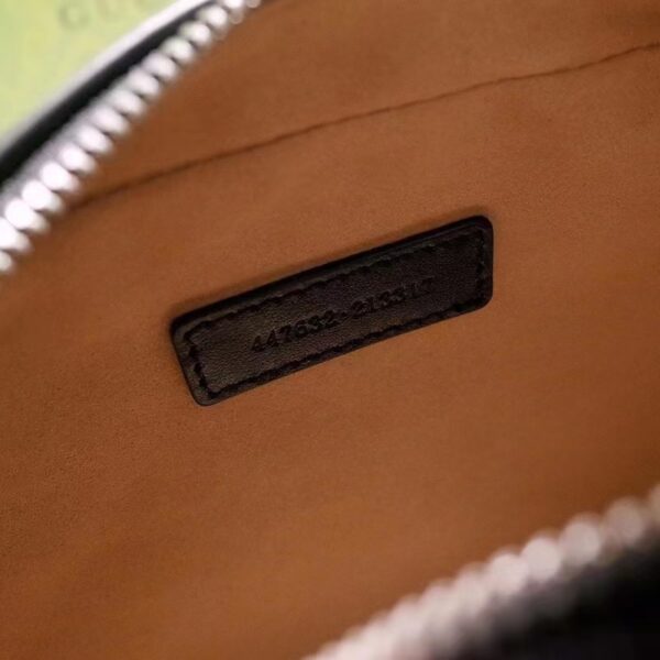 Gucci Women GG Marmont Mini Shoulder Bag Black Matelassé Leather Double G (3)