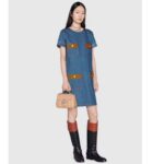 Gucci Women GG Marmont Mini Top Handle Bag Brown Matelassé Leather Double G - Imagen 11