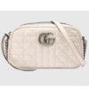 Gucci Women GG Marmont Small Shoulder Bag White Matelassé