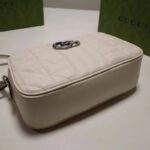 Gucci Women GG Marmont Small Shoulder Bag White Matelassé – Bild 6