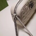 Gucci Women GG Marmont Small Shoulder Bag White Matelassé – Bild 7