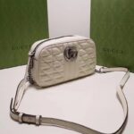 Gucci Women GG Marmont Small Shoulder Bag White Matelassé – Bild 3