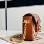 Gucci Women Horsebit 1955 GG Mini Bag Camel Ebony GG Canvas Crystals - Bild 6