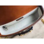 Gucci Women Horsebit 1955 GG Mini Bag Camel Ebony GG Canvas Crystals - Bild 8