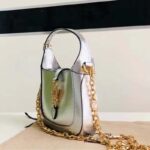 Gucci Women Jackie 1961 Lamé Mini Bag Silver Lamé Leather – Bild 5
