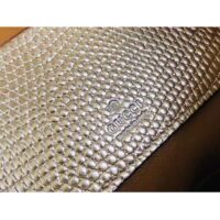 Gucci Women Jackie 1961 Lizard Mini Bag Silver Lamé Lizard (1)