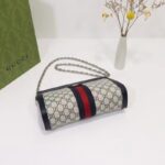 Gucci Women Ophidia GG Small Shoulder Bag Beige Blue GG Supreme Canvas – Bild 5