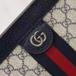 Gucci Women Ophidia GG Small Shoulder Bag Beige Blue GG Supreme Canvas – Bild 10