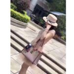 Gucci Women Padlock GG Medium Shoulder Bag Beige Ebony Supreme Canvas – Image 11