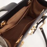 Gucci Women Padlock GG Small Shoulder Bag Black Beige Ebony Supreme Canvas - Bild 9