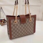 Gucci Women Padlock GG Small Shoulder Bag Brown Beige Ebony Supreme Canvas - Bild 7