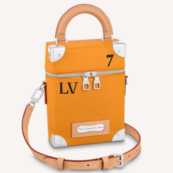 Louis Vuitton LV Men Vertical Soft Trunk Bag Saffron Yellow Cowhide Leather (1)