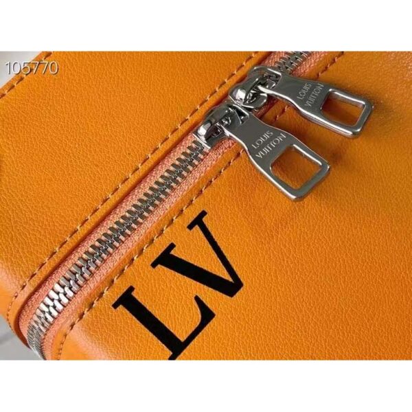 Louis Vuitton LV Men Vertical Soft Trunk Bag Saffron Yellow Cowhide Leather (10)
