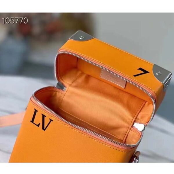 Louis Vuitton LV Men Vertical Soft Trunk Bag Saffron Yellow Cowhide Leather (8)