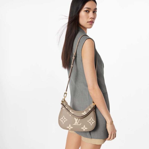 Louis Vuitton LV Unisex Bagatelle Mini Hobo Handbag Monogram Empreinte Embossed Grained Cowhide (2)