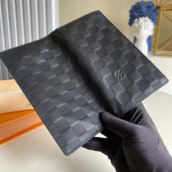 Louis Vuitton LV Unisex Brazza Wallet Black Damier Infini Leather (4)