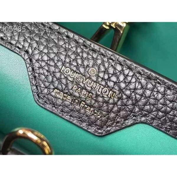 Louis Vuitton LV Unisex Capucines BB Handbag Black Taurillon Cowhide Leather (10)