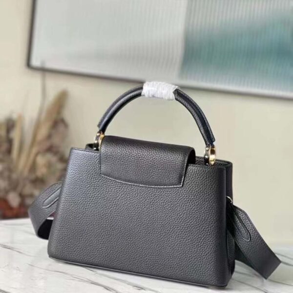 Louis Vuitton LV Unisex Capucines BB Handbag Black Taurillon Cowhide Leather (2)