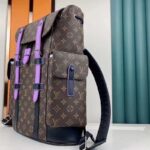 Louis Vuitton LV Unisex Christopher MM Backpack Monogram Macassar Coated Canvas - Image 3