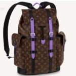 Louis Vuitton LV Unisex Christopher MM Backpack Monogram Macassar Coated Canvas