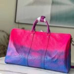 Louis Vuitton LV Unisex Keepall 50B Blue Pink Taurillon Cowhide Leather - Imagen 3