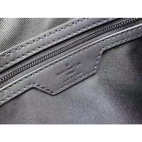 Louis Vuitton LV Unisex Keepall Bandoulière 50 Bag Black Monogram Shadow Embossed Leather (4)