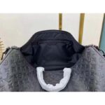 Louis Vuitton LV Unisex Keepall Bandoulière 50 Bag Black Monogram Shadow Embossed Leather - Image 7