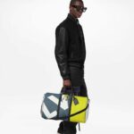 Louis Vuitton LV Unisex Keepall Bandoulière 50 Yellow Taurillon Cowhide Leather - Imagen 11