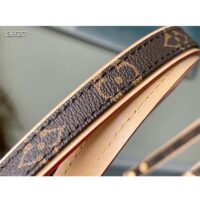 Louis Vuitton LV Unisex Leash MM Monogram Coated Canvas Cowhide Leather (4)