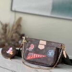 Louis Vuitton LV Unisex Multi Pochette Accessoires My LV World Tour Monogram Coated Canvas – Image 2