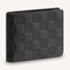 Louis Vuitton LV Unisex Multiple Wallet Black Damier Infini Leather