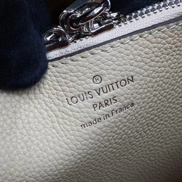 Louis Vuitton LV Unisex Muria Bucket Bag Crème Beige Mahina Perforated Calf Leather (1)
