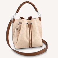 Louis Vuitton LV Unisex Muria Bucket Bag Crème Beige Mahina Perforated Calf Leather (13)