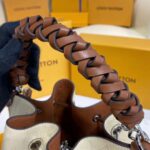 Louis Vuitton LV Women Muria Bucket Bag Crème Beige Mahina Perforated Calf Leather - Image 10