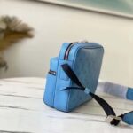 Louis Vuitton LV Unisex Outdoor Messenger Navy Blue Taiga Cowhide Leather Monogram Canvas – Image 5