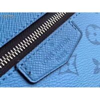 Louis Vuitton LV Unisex Outdoor Messenger Navy Blue Taiga Cowhide Leather Monogram Canvas (6)
