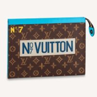 Louis Vuitton LV Unisex Pochette Voyage Monogram Coated Canvas Cowhide Leather (2)