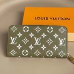 Louis Vuitton LV Unisex Zippy Wallet Green Monogram Empreinte Embossed Supple Grained Cowhide - immagine 3