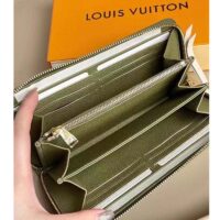 Louis Vuitton LV Unisex Zippy Wallet Green Monogram Empreinte Embossed Supple Grained Cowhide (7)