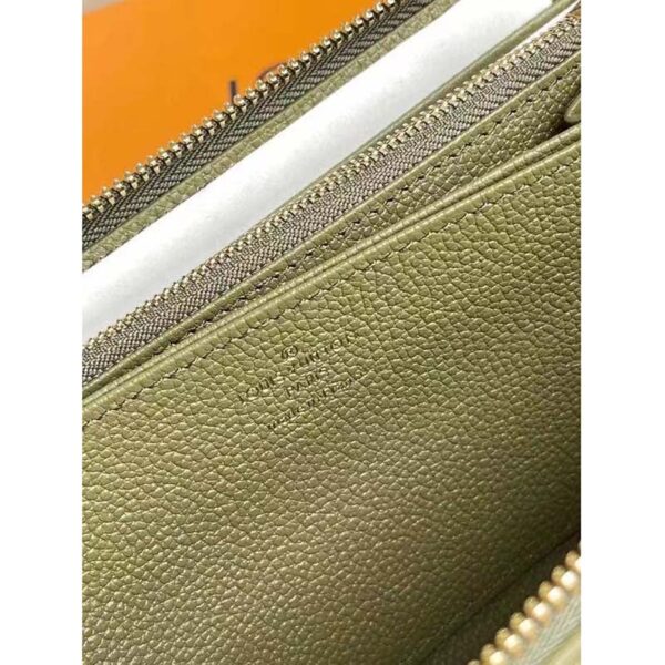 Louis Vuitton LV Unisex Zippy Wallet Green Monogram Empreinte Embossed Supple Grained Cowhide (4)