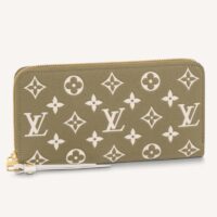 Louis Vuitton LV Unisex Zippy Wallet Green Monogram Empreinte Embossed Supple Grained Cowhide