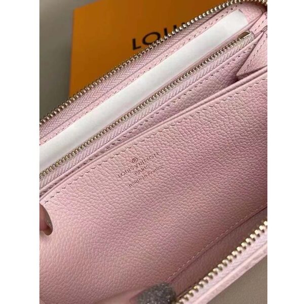 Louis Vuitton LV Unisex Zippy Wallet Pink Monogram Empreinte Embossed Supple Grained Cowhide (1)