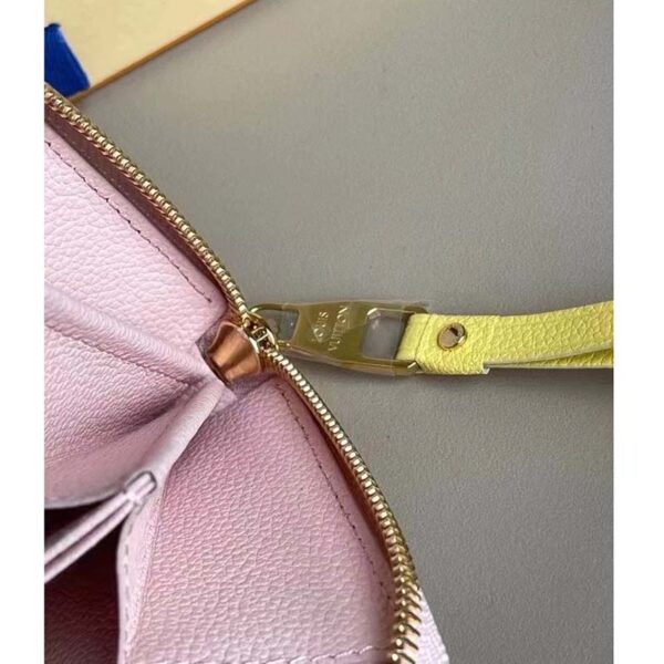 Louis Vuitton LV Unisex Zippy Wallet Pink Monogram Empreinte Embossed Supple Grained Cowhide (3)