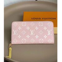 Louis Vuitton LV Unisex Zippy Wallet Pink Monogram Empreinte Embossed Supple Grained Cowhide (2)