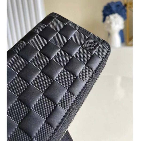 Louis Vuitton LV Unisex Zippy Wallet Vertical Black Damier Infini Cowhide Leather (4)