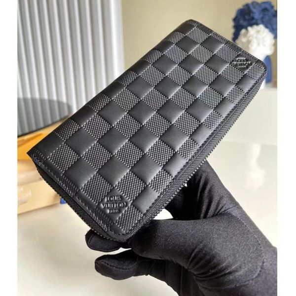 Louis Vuitton LV Unisex Zippy Wallet Vertical Black Damier Infini Cowhide Leather (7)